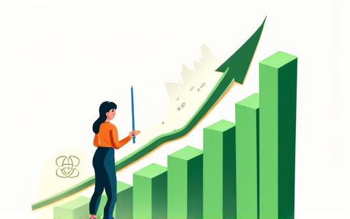 A dynamic chart showing upward sales growth.